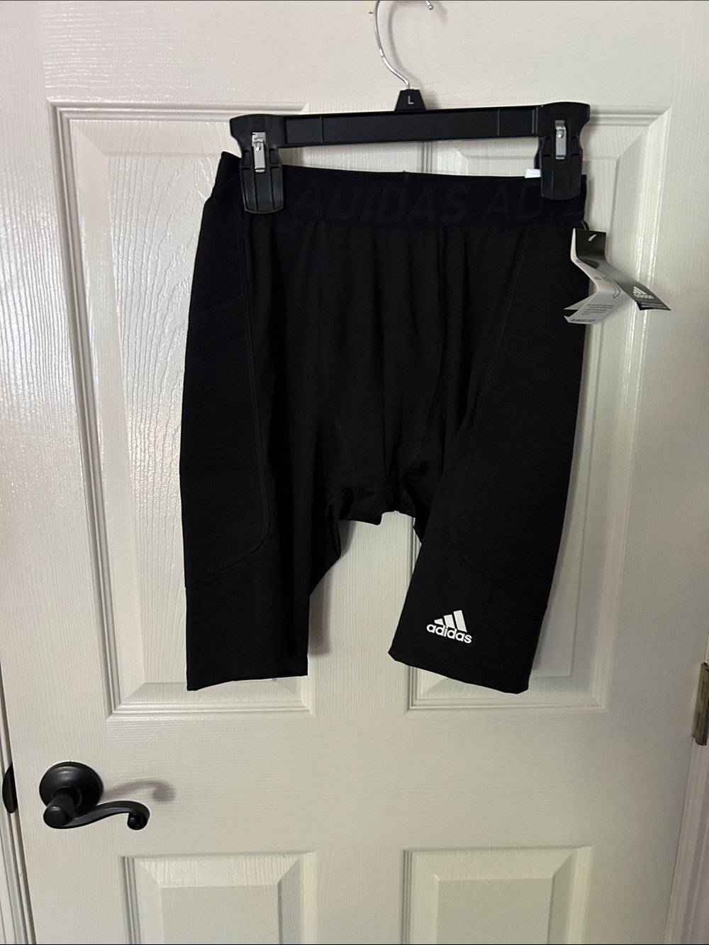 Adidas Mens Black Padded Sliding Shorts